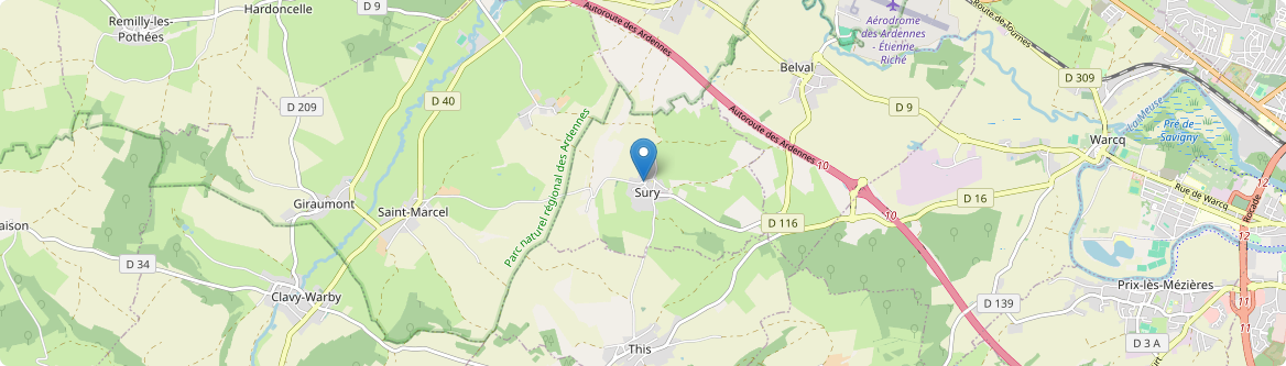 Sury - Carte