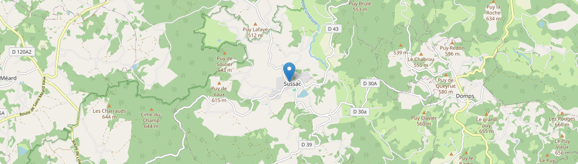 Sussac - Carte