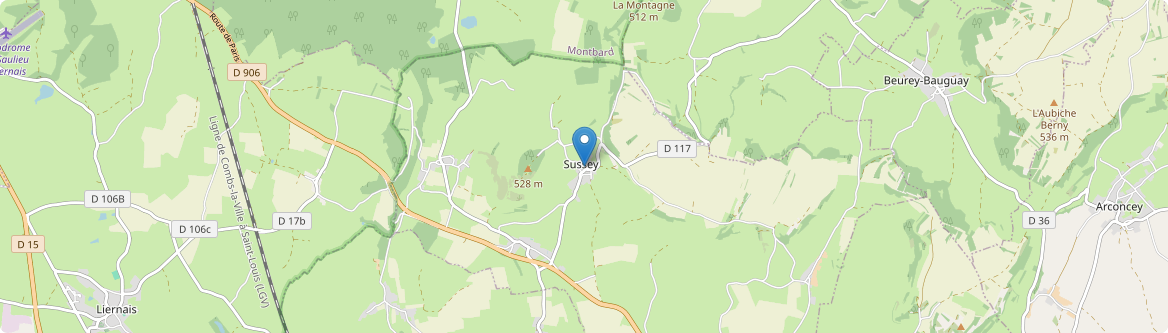 Sussey - Carte