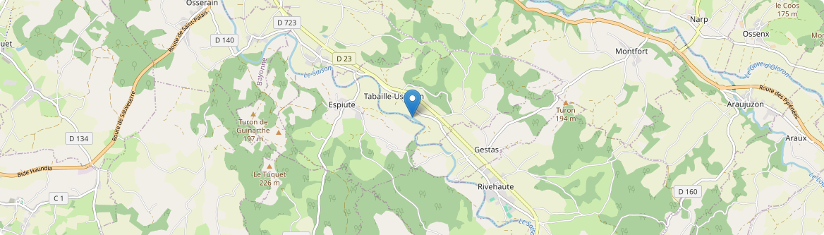 Tabaille-Usquain - Carte