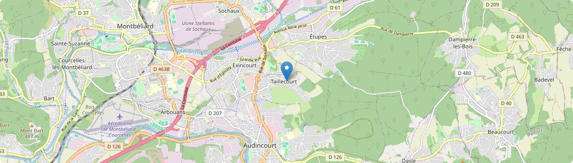 Taillecourt - Carte