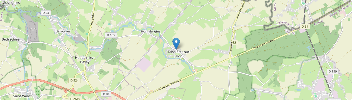Taisnières-sur-Hon - Carte
