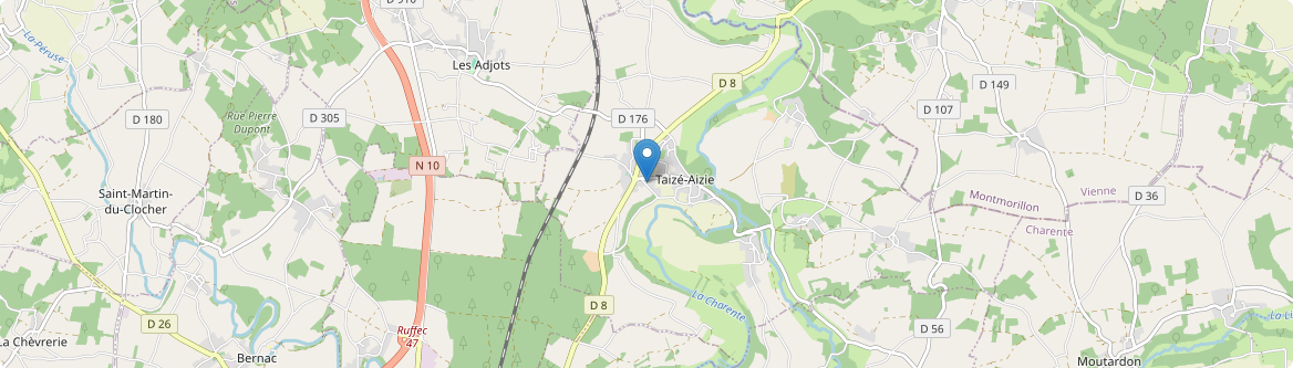 Taizé-Aizie - Carte