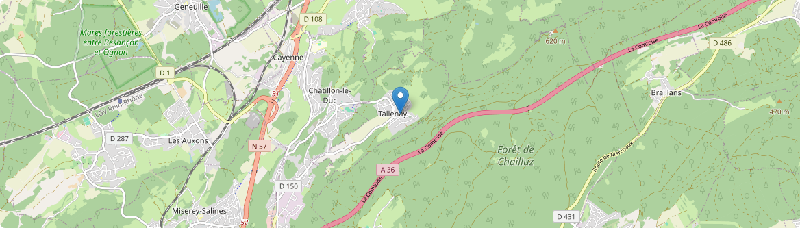 Tallenay - Carte