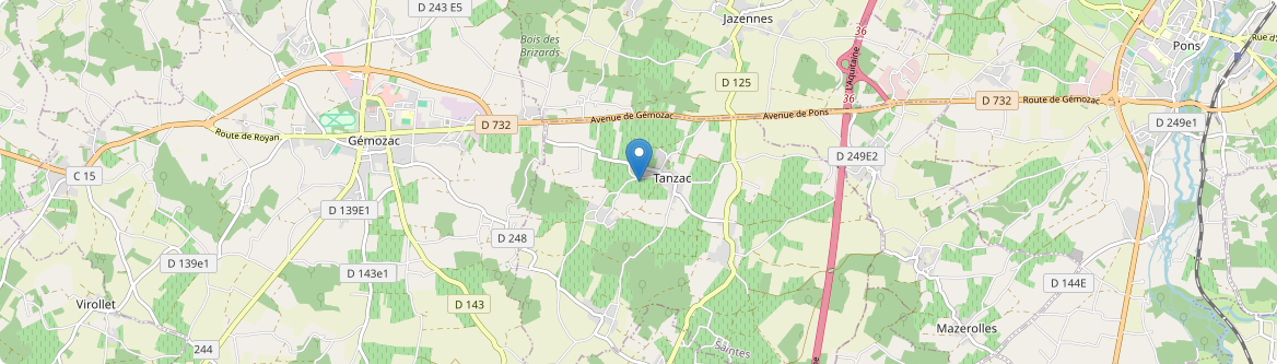 Tanzac - Carte