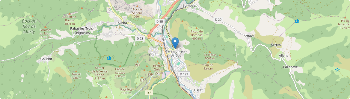 Tarascon-sur-Ariège - Carte