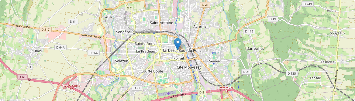 Tarbes - Carte