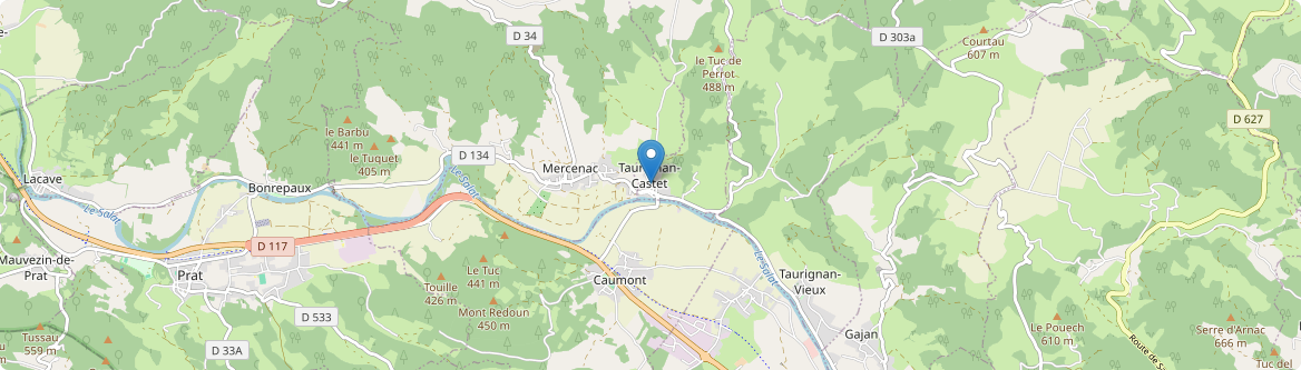Taurignan-Castet - Carte