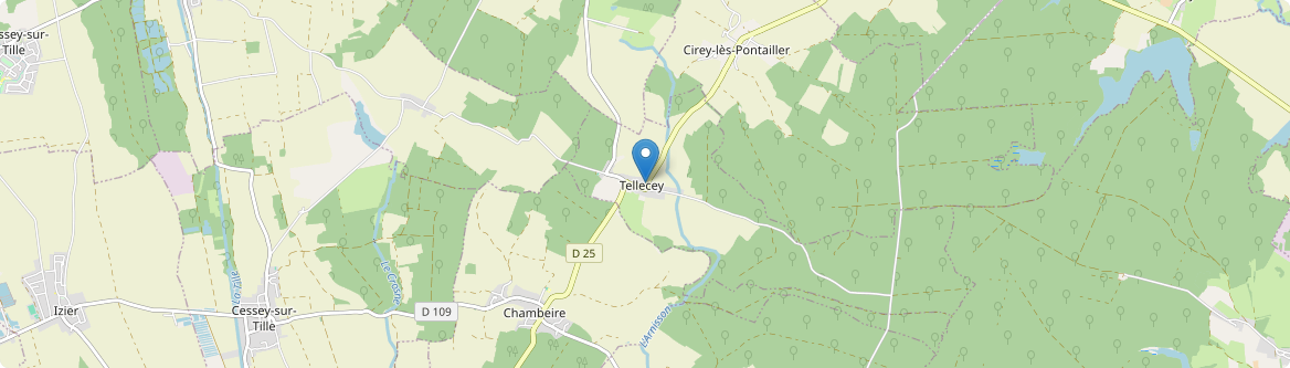 Tellecey - Carte