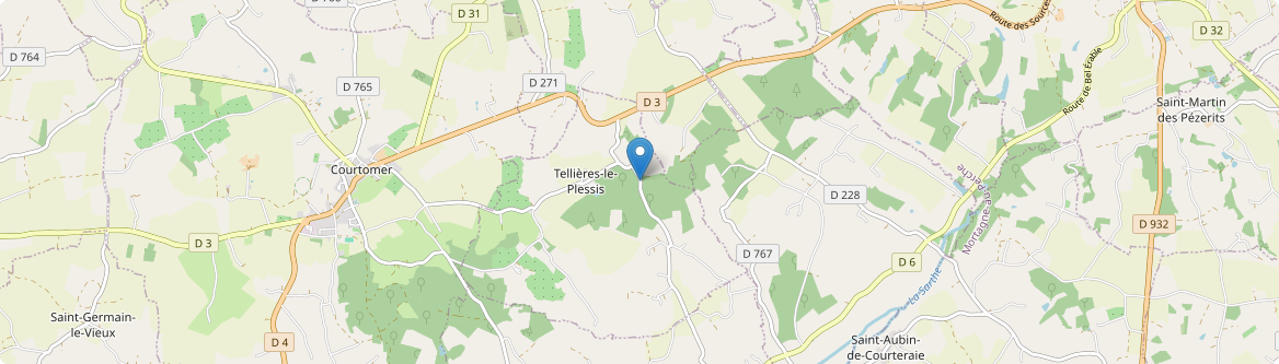 Tellières-le-Plessis - Carte