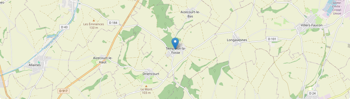 Templeux-la-Fosse - Carte