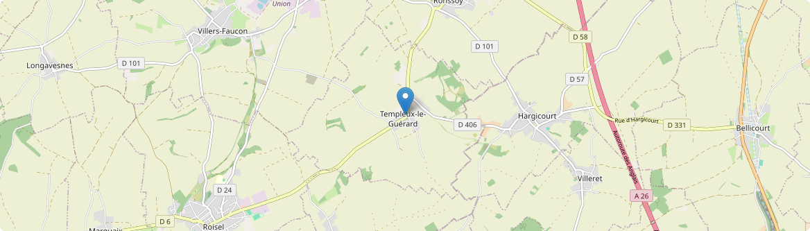 Templeux-le-Guérard - Carte