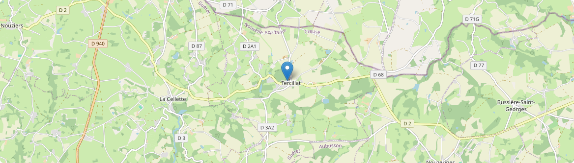 Tercillat - Carte