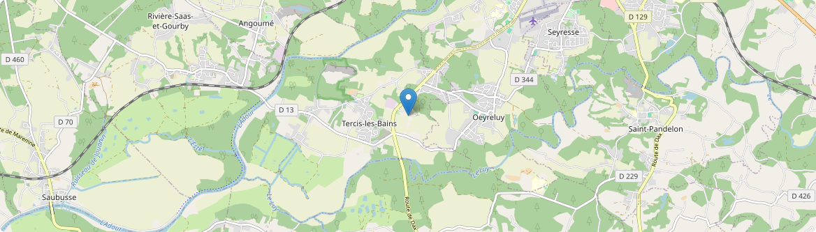 Tercis-les-Bains - Carte