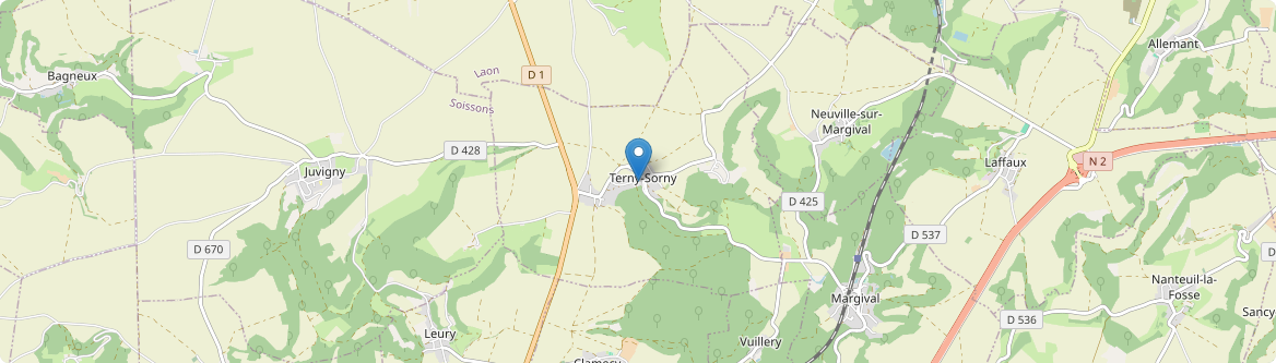 Terny-Sorny - Carte