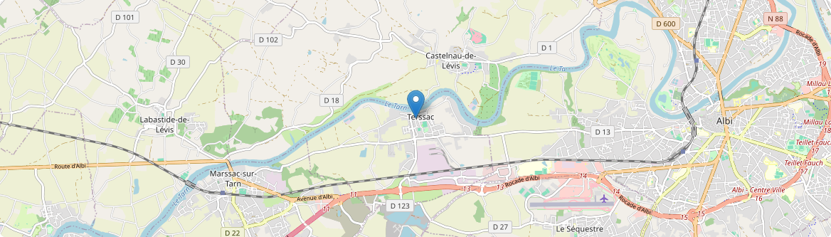 Terssac - Carte