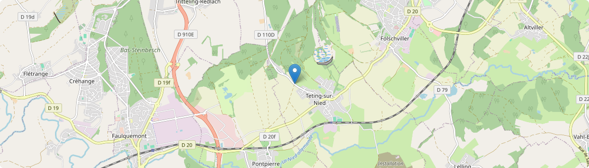 Teting-sur-Nied - Carte