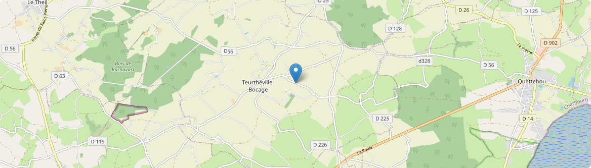 Teurthéville-Bocage - Carte