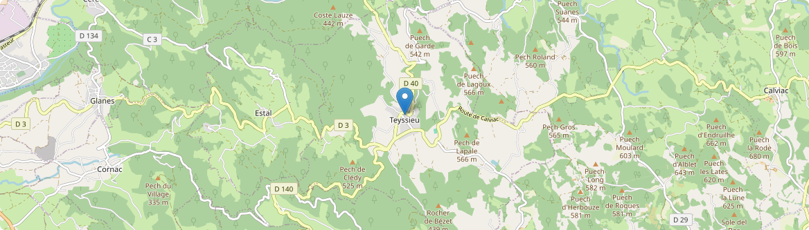 Teyssieu - Carte