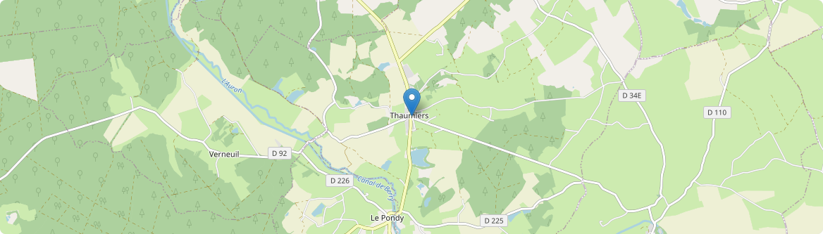 Thaumiers - Carte