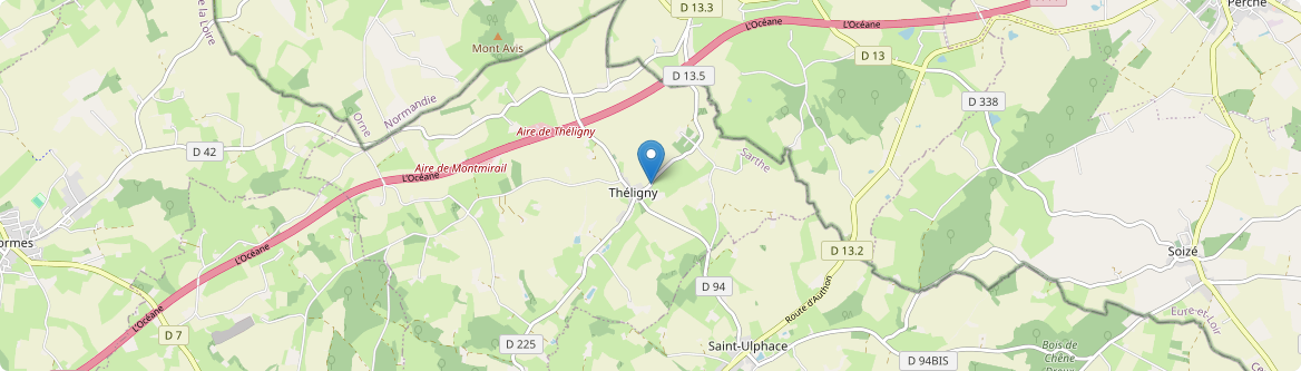 Théligny - Carte