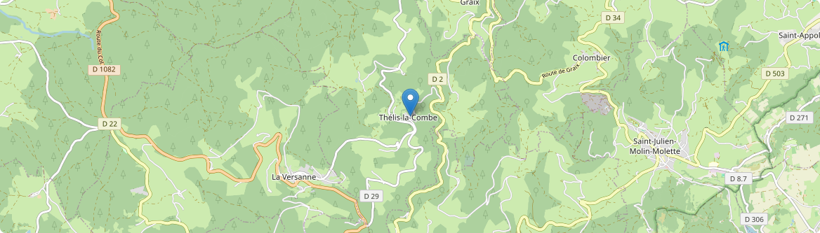 Thélis-la-Combe - Carte