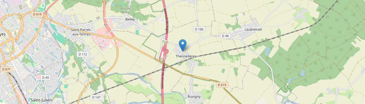 Thennelières - Carte