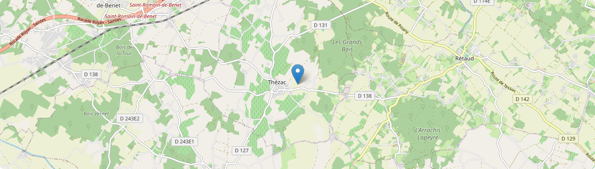 Thézac - Carte