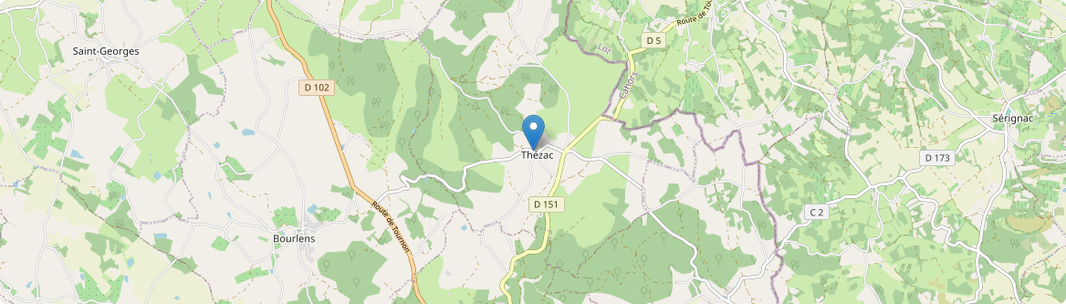 Thézac - Carte