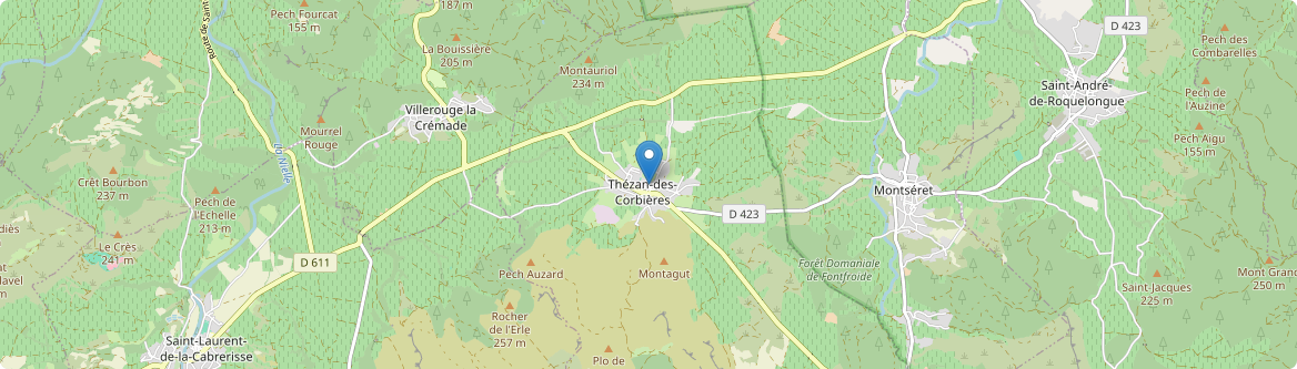 Thézan-des-Corbières - Carte