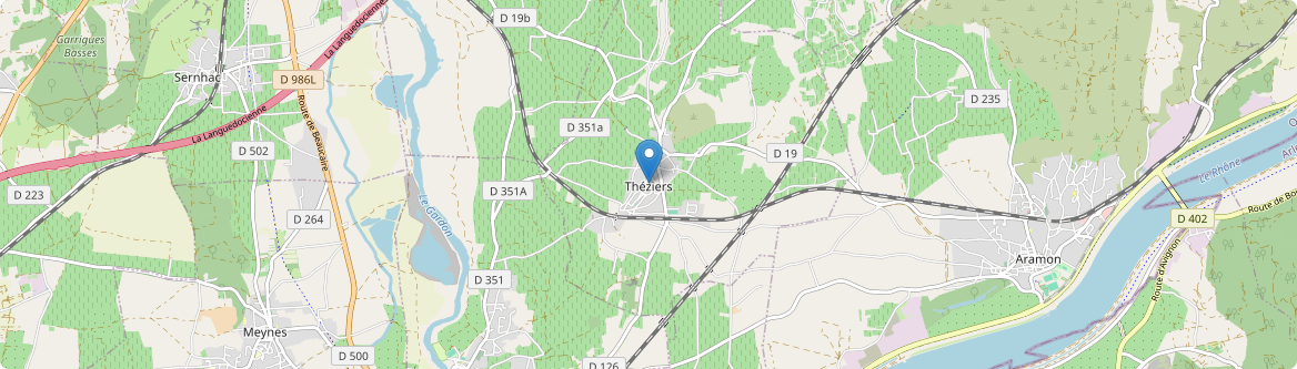 Théziers - Carte