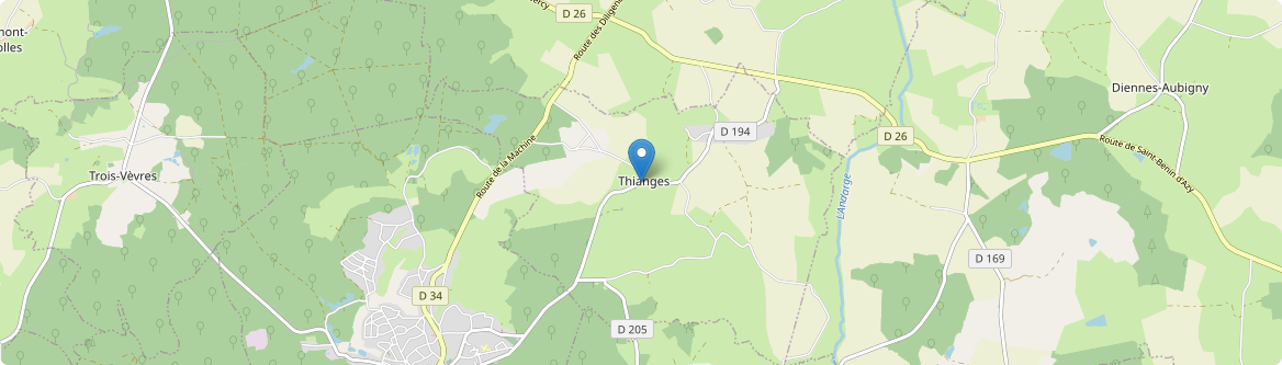 Thianges - Carte