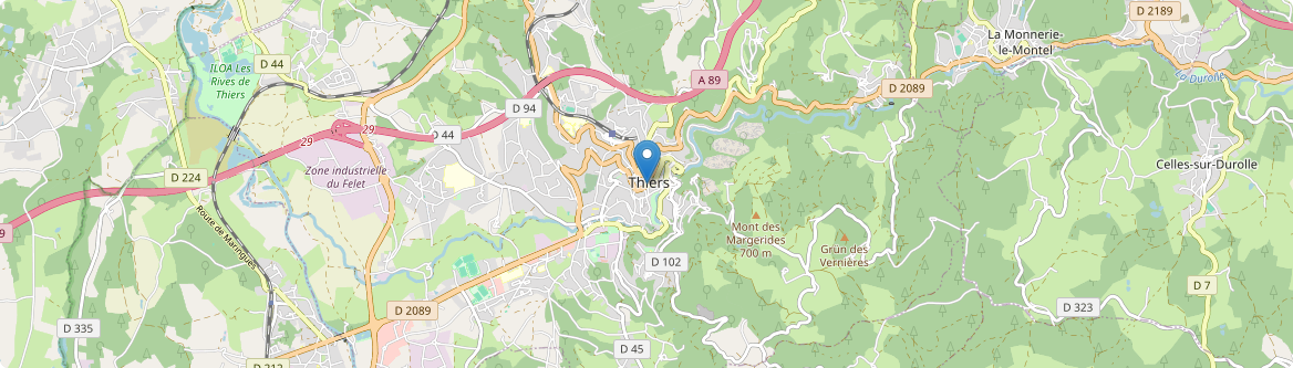 Thiers - Carte