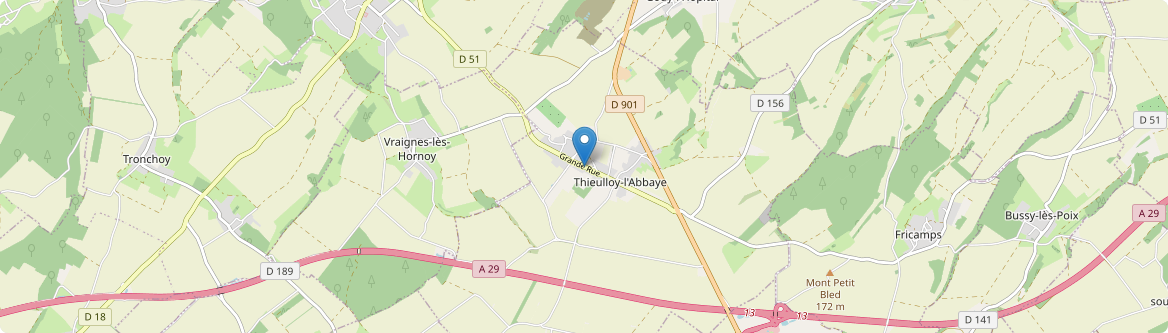Thieulloy-l'Abbaye - Carte