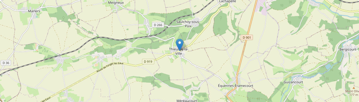 Thieulloy-la-Ville - Carte
