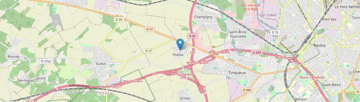 Thillois - Carte