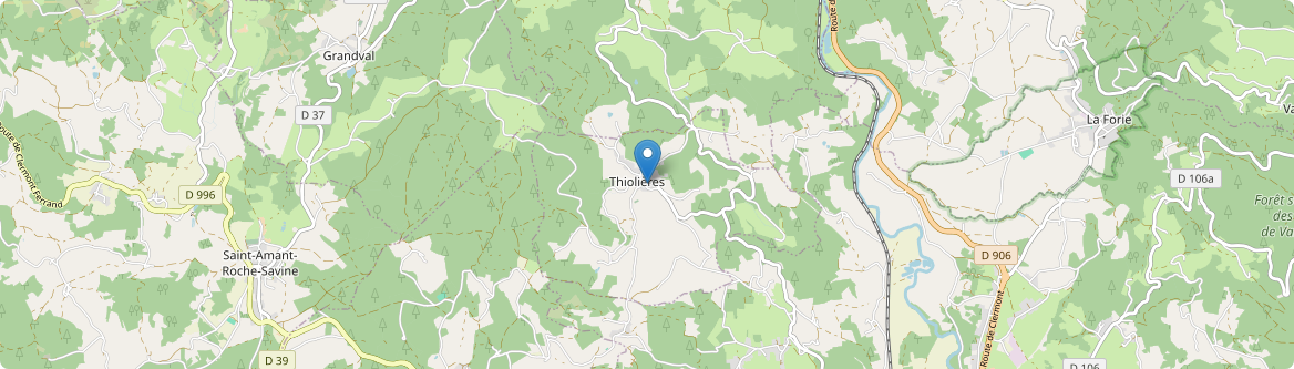 Thiolières - Carte