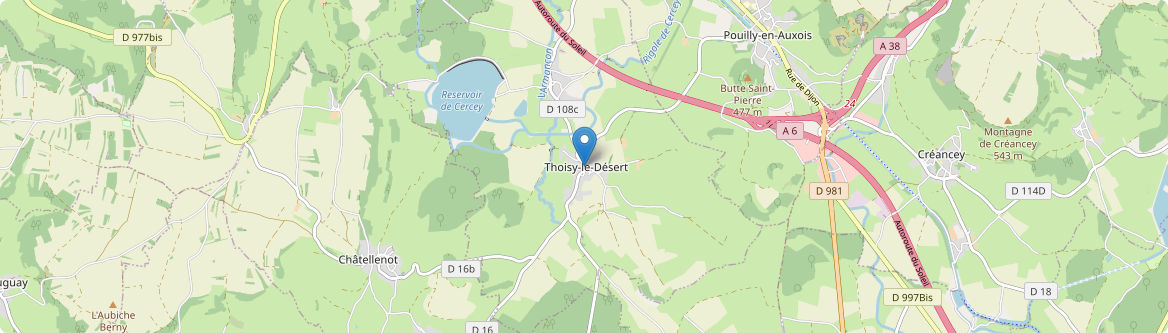 Thoisy-le-Désert - Carte