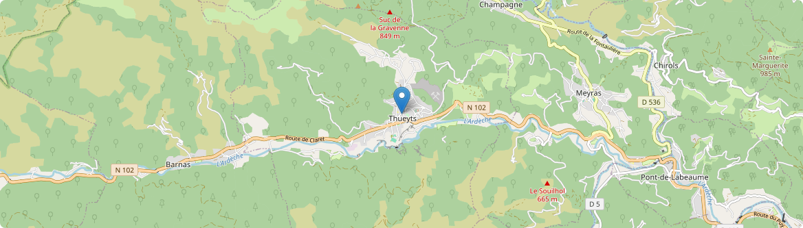 Thueyts - Carte