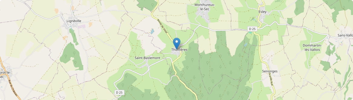 Thuillières - Carte