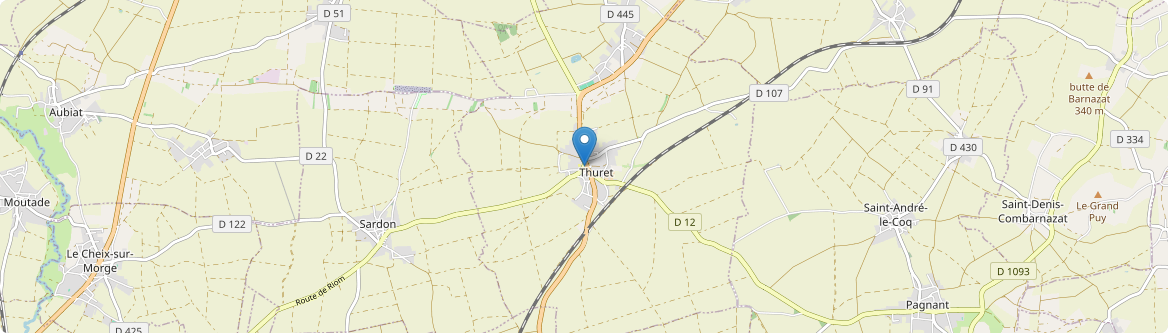 Thuret - Carte