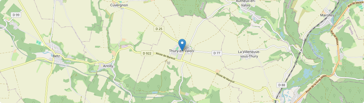 Thury-en-Valois - Carte