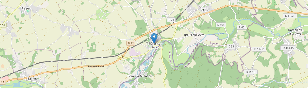 Tillières-sur-Avre - Carte