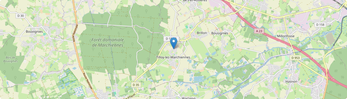 Tilloy-lez-Marchiennes - Carte