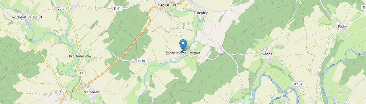 Tincey-et-Pontrebeau - Carte