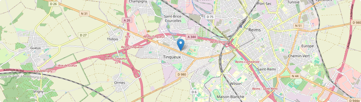 Tinqueux - Carte