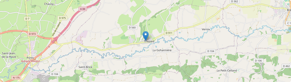 Tirepied-sur-Sée - Carte