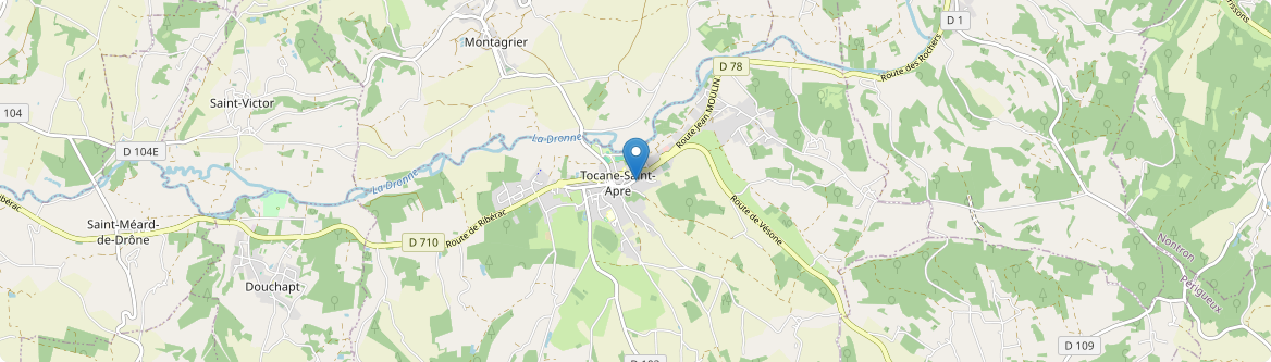Tocane-Saint-Apre - Carte