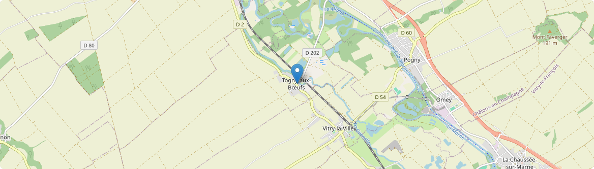 Togny-aux-Bœufs - Carte