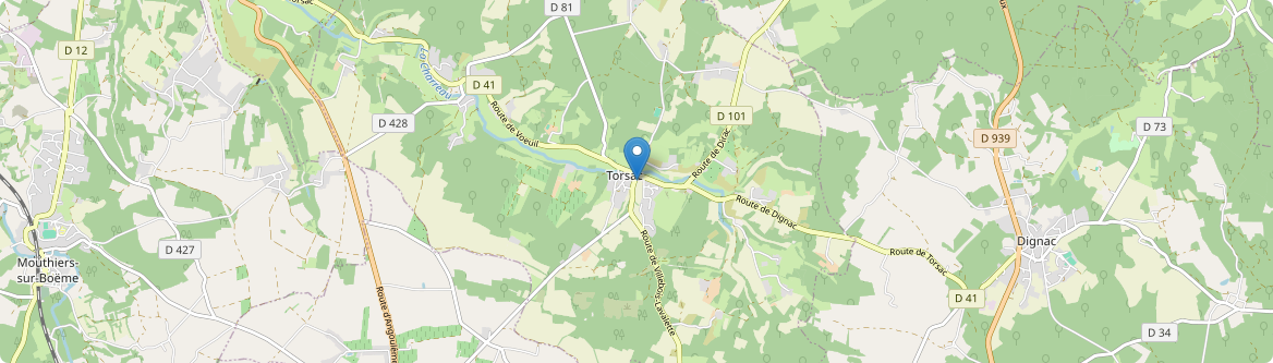 Torsac - Carte